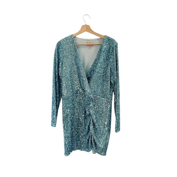 Show Me Your Mumu Party Hope Sequin Dress in Frosty Blue Sequin XL - Picture 5 of 10
